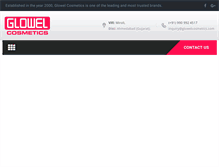 Tablet Screenshot of glowelcosmetics.com